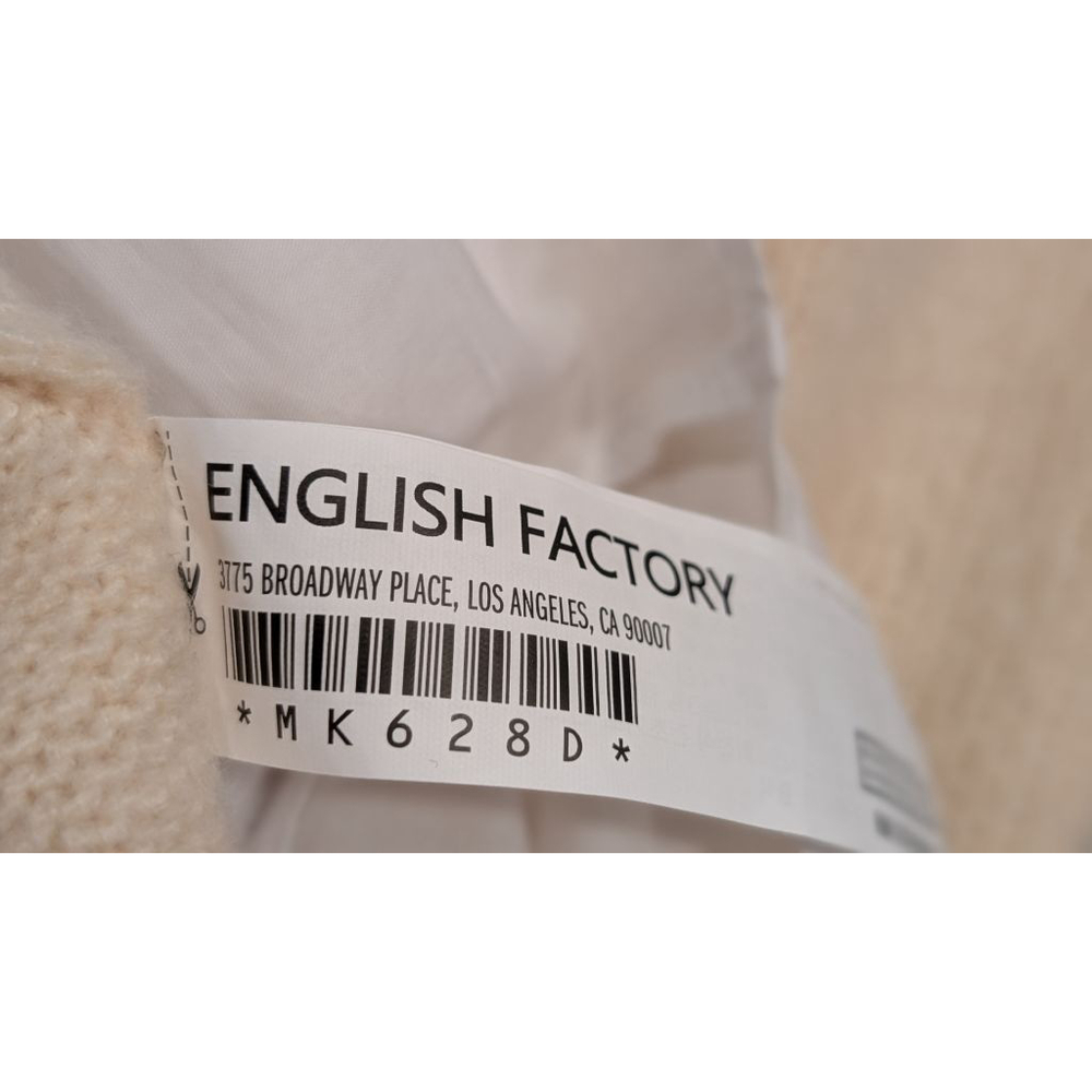 Women's ENGLISH FACTORY Beige & White Crew Neck Sweater S - Picture 9 of 11